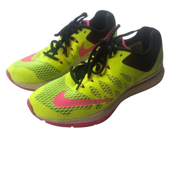 NIKE ZOOM ELITE 7 Tennis Shoes Athletic Running - Neon Yellow / Pink Women's 7 - Picture 3 of 10